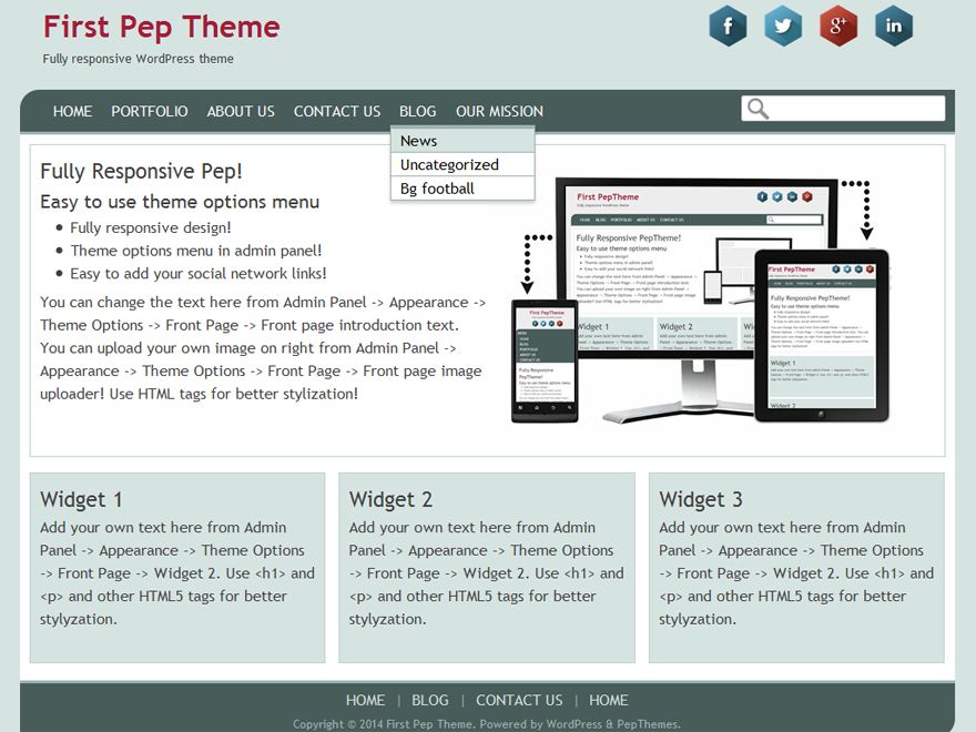 pep free wordpress theme