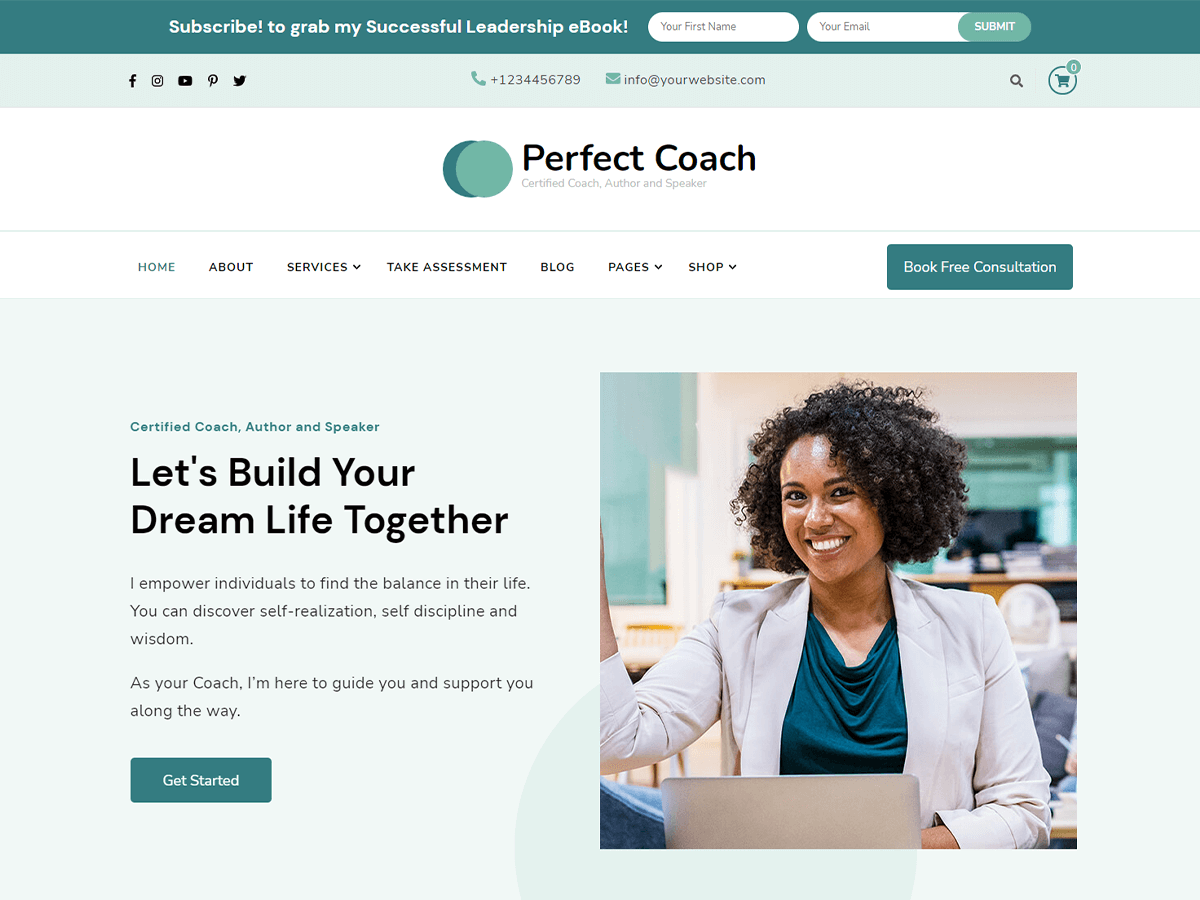 perfect-coach free wordpress theme