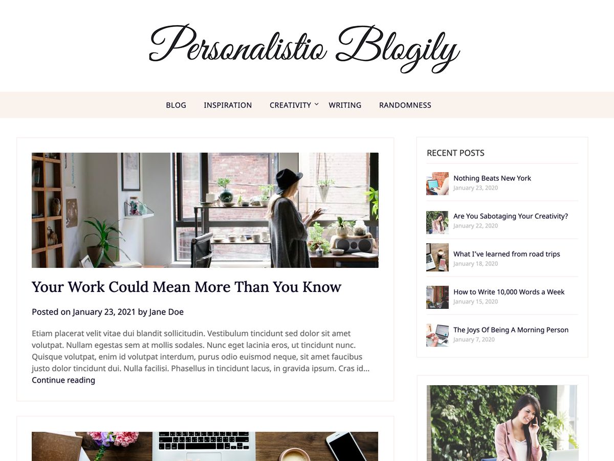 personalistio-blog free wordpress theme