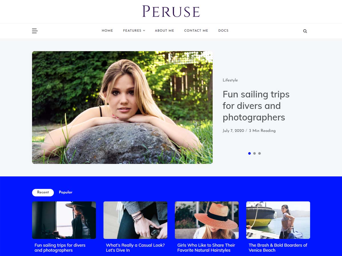 peruse free wordpress theme