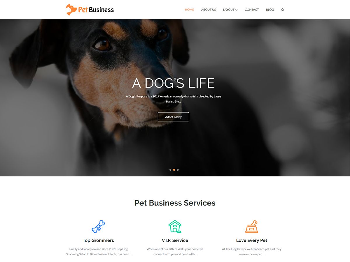 pet-business free wordpress theme