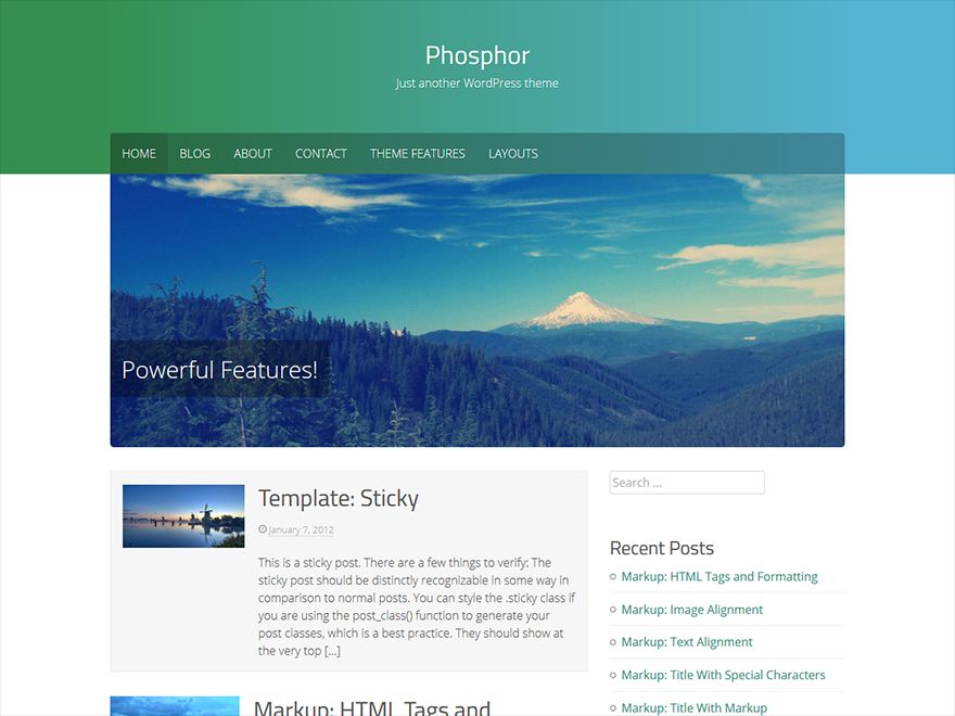 phosphor free wordpress theme