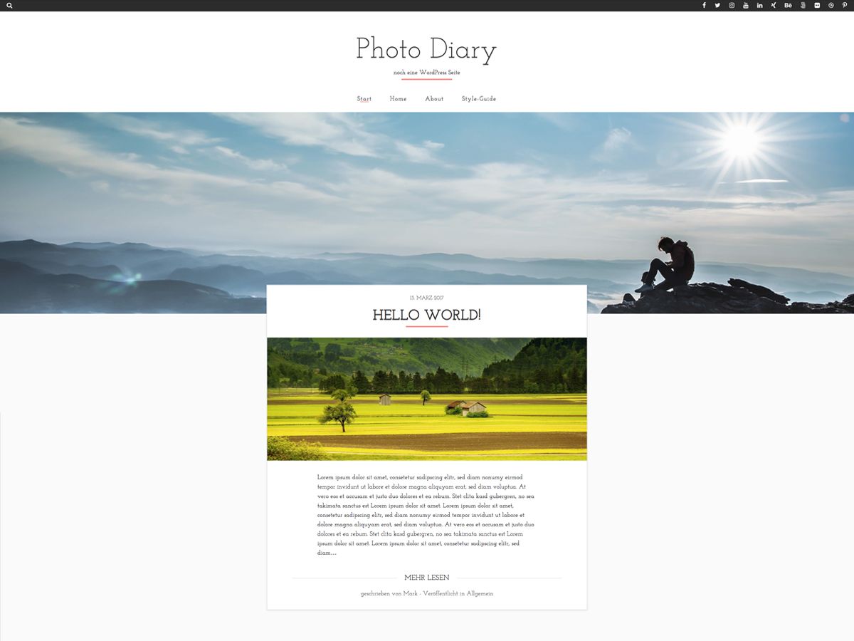 photo-diary free wordpress theme