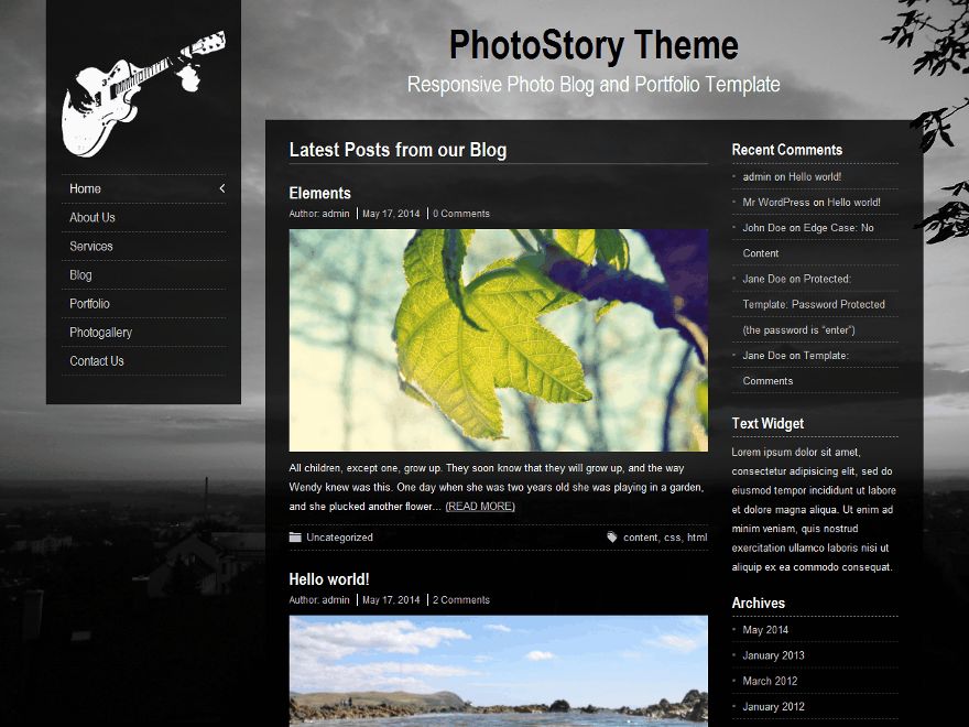 photostory free wordpress theme