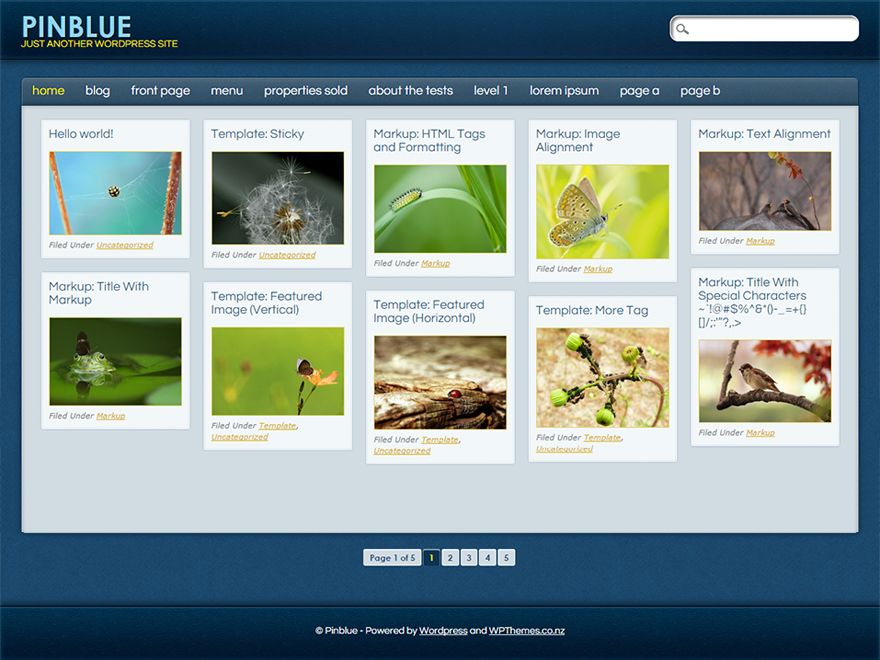 pinblue free wordpress theme