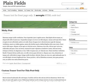 plain-fields free wordpress theme