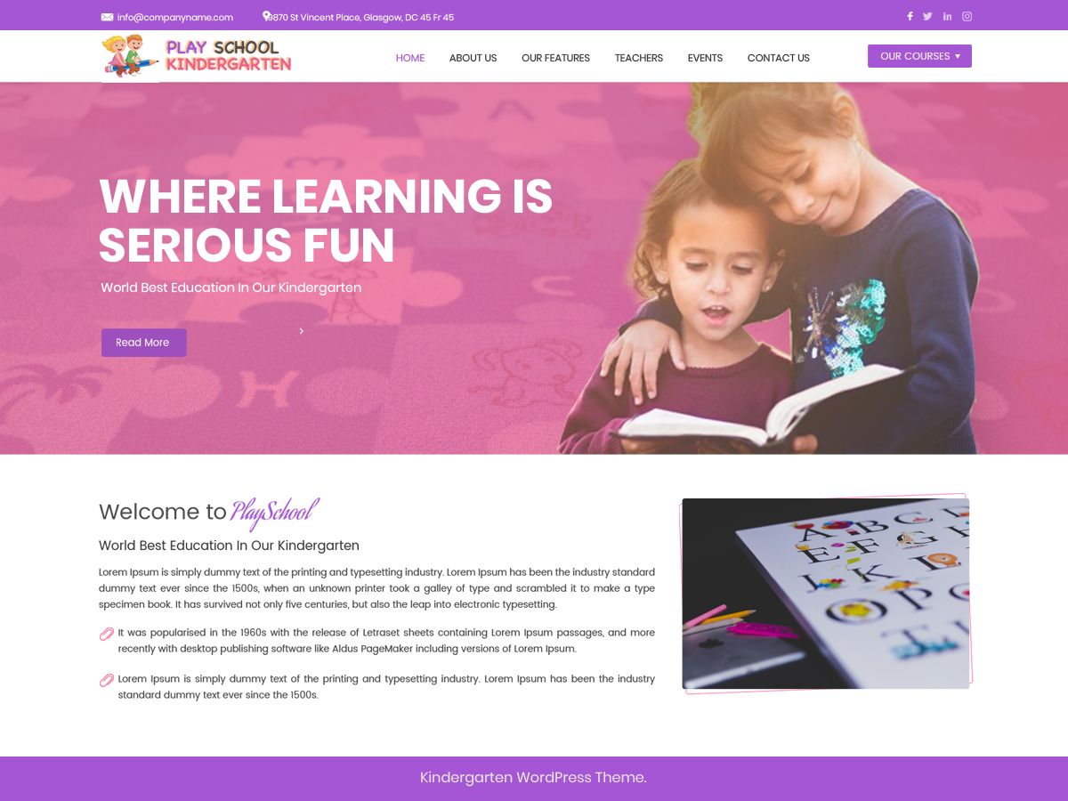 play-school-kindergarten free wordpress theme