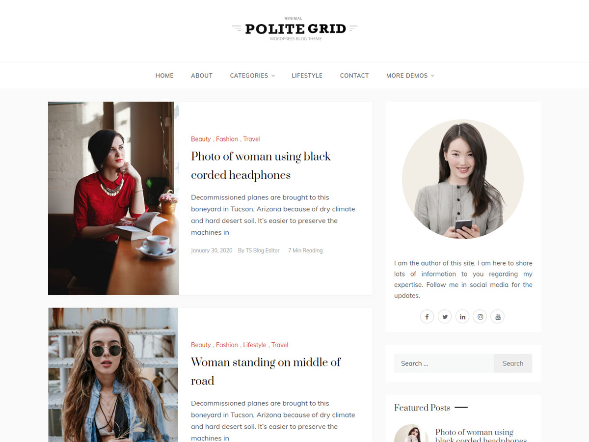 polite-grid free wordpress theme