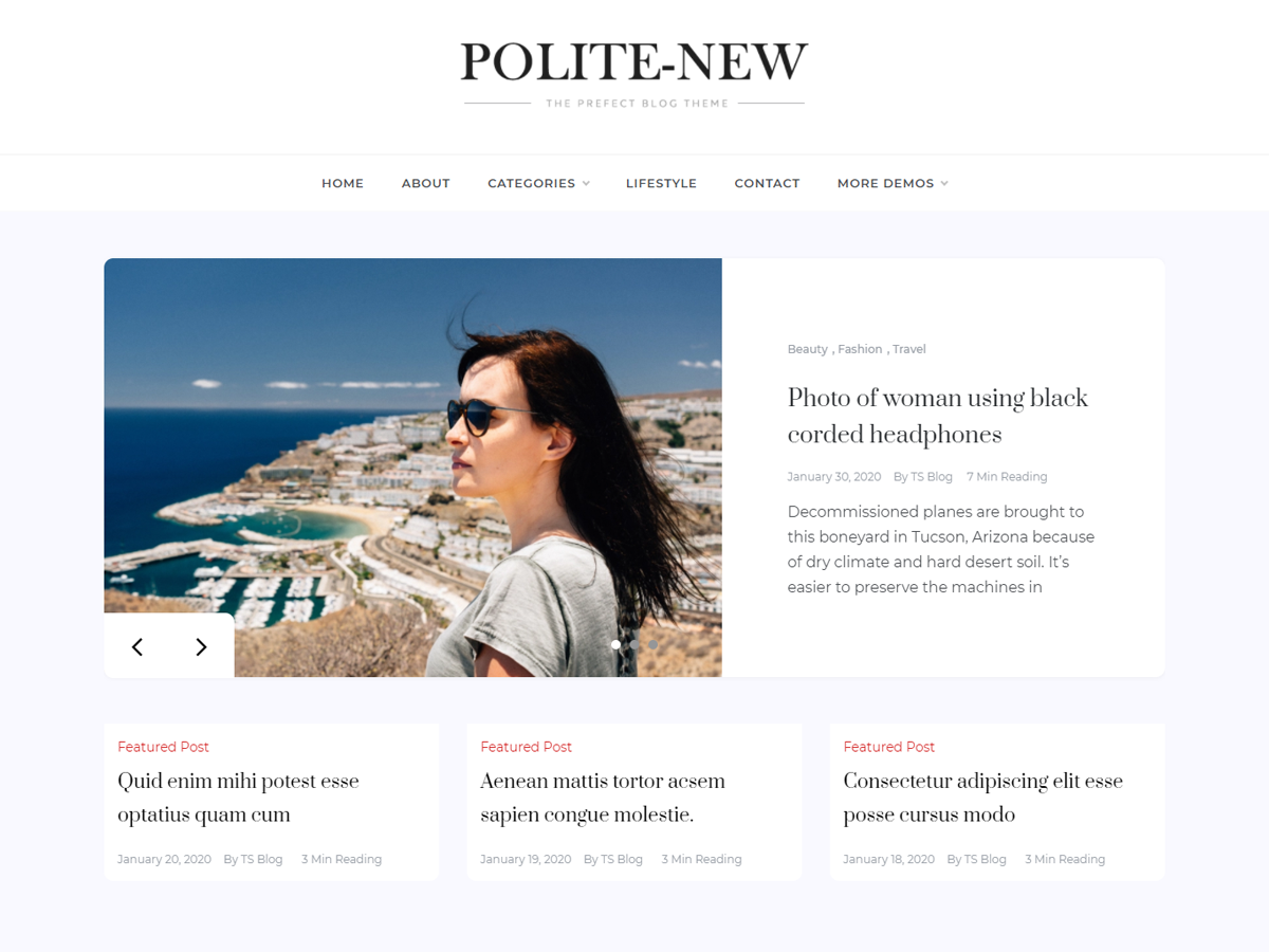 polite-new free wordpress theme