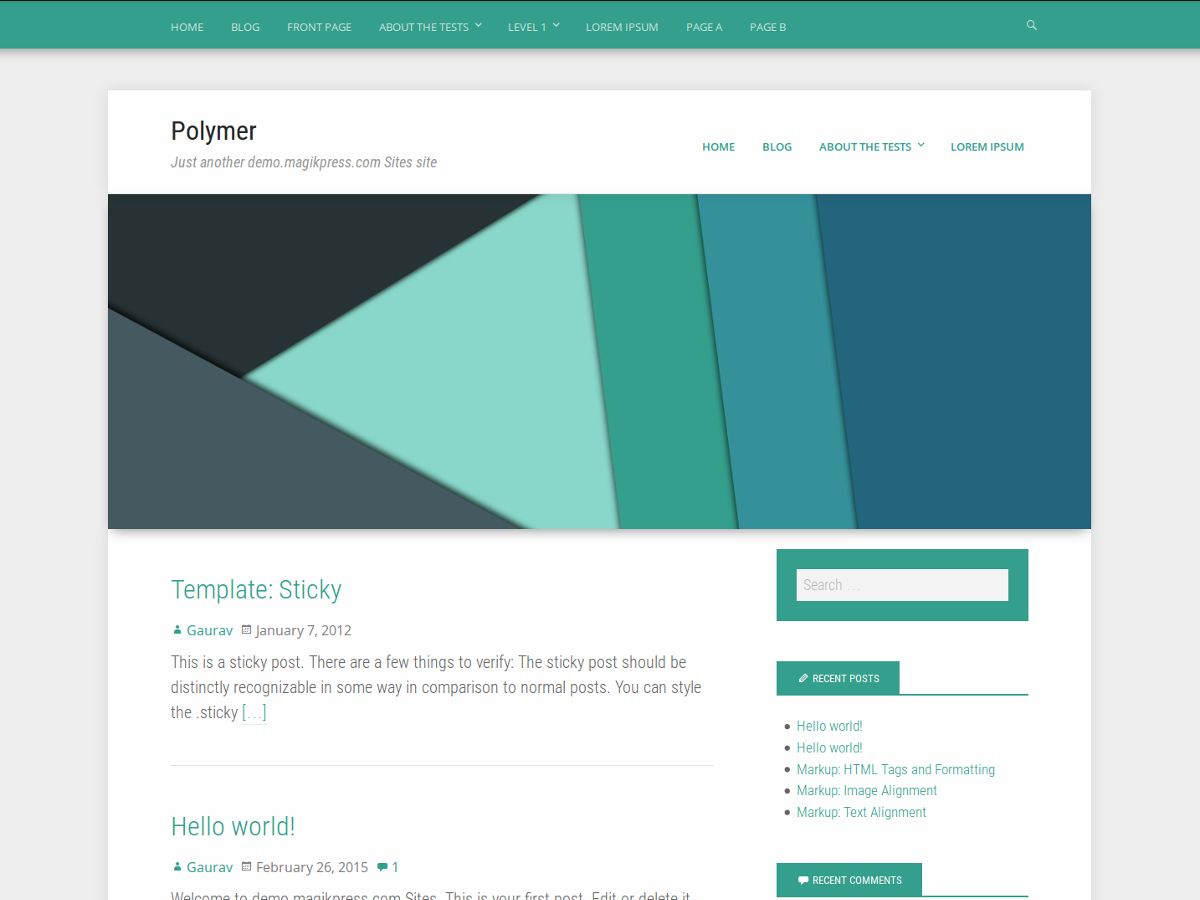 polymer free wordpress theme