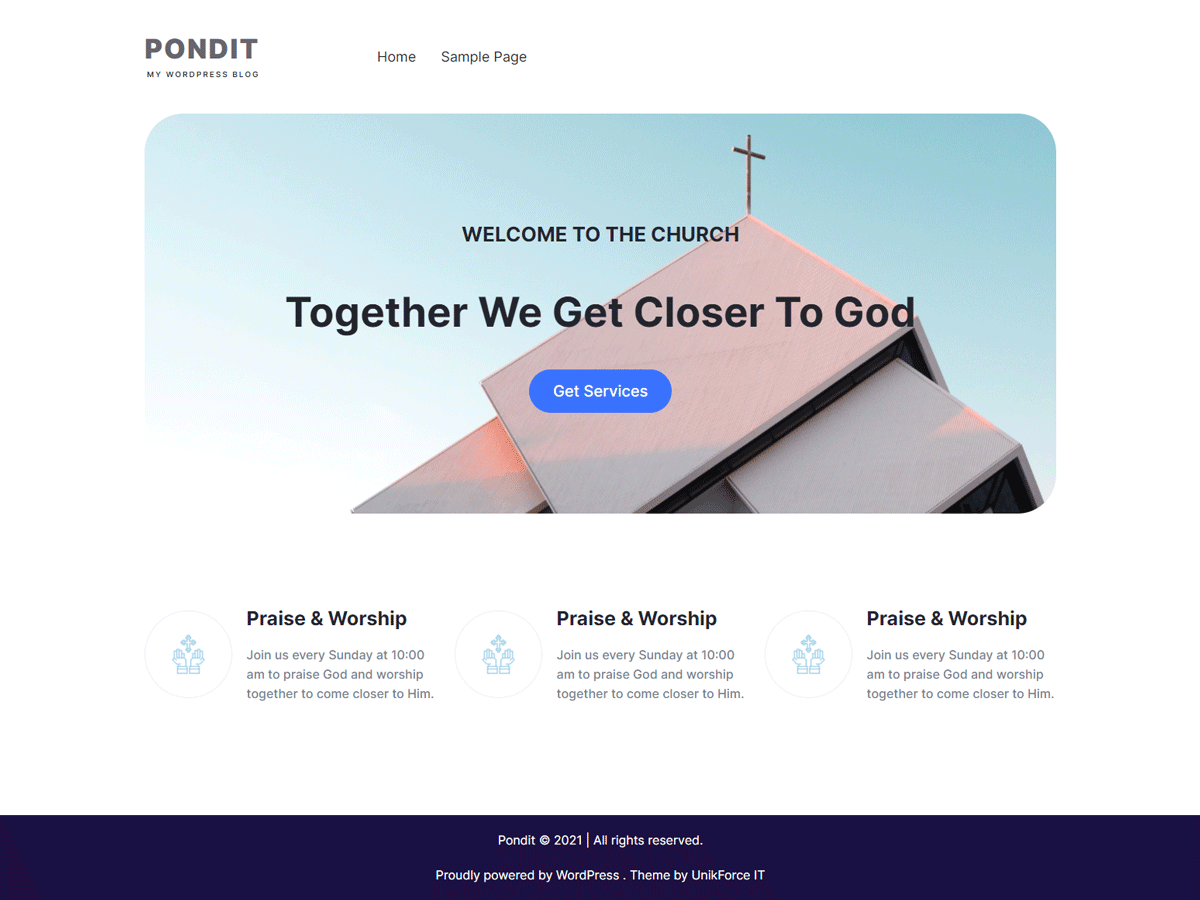 pondit free wordpress theme
