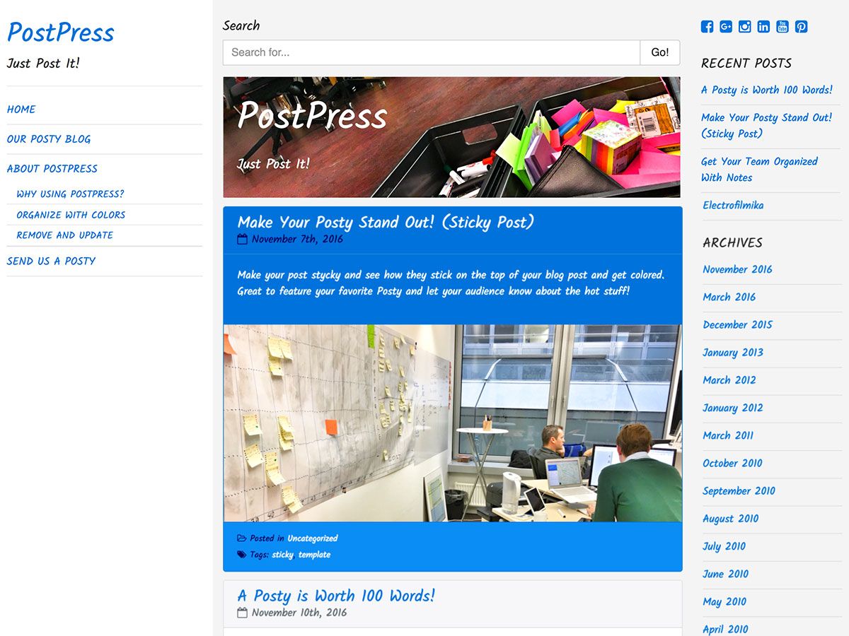 postpress free wordpress theme