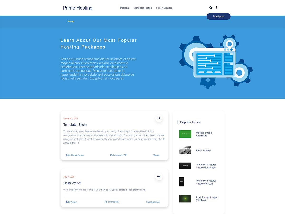 prime-hosting free wordpress theme