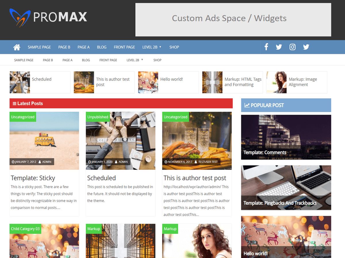 promax free wordpress theme