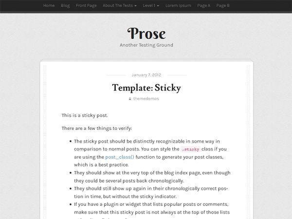 prose free wordpress theme