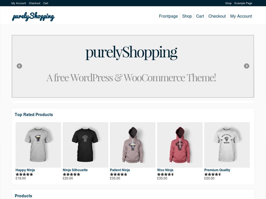 purelyshopping free wordpress theme