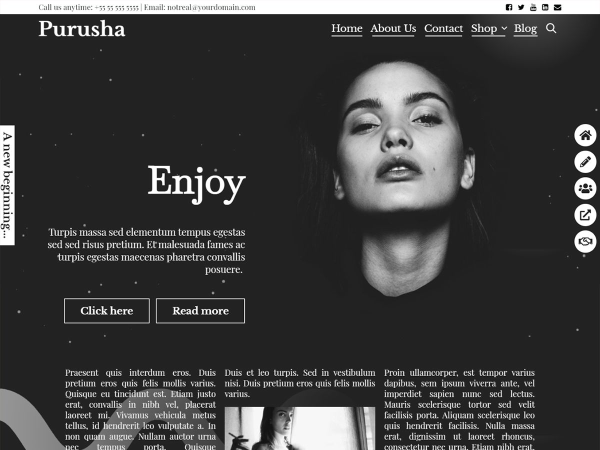 purusha free wordpress theme