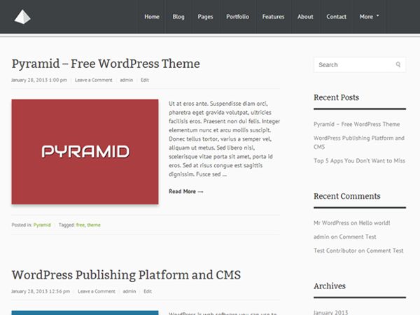 pyramid free wordpress theme
