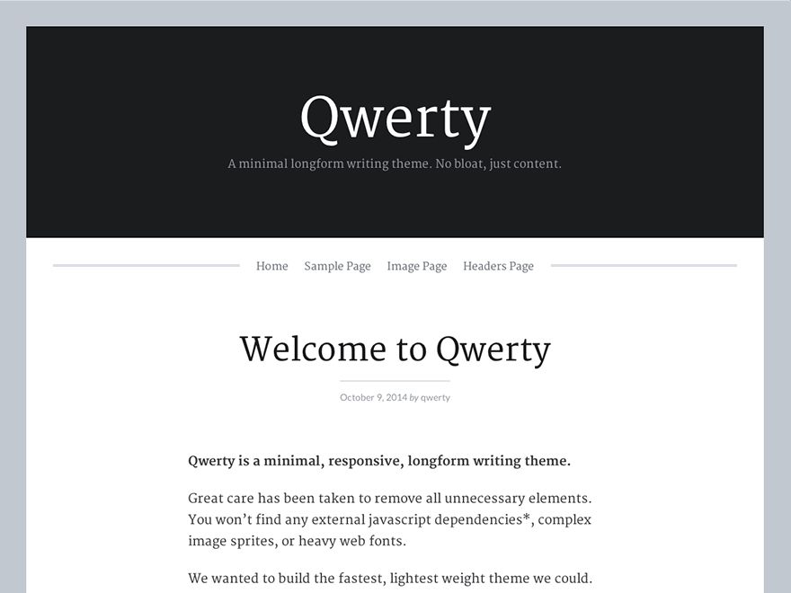 qwerty free wordpress theme