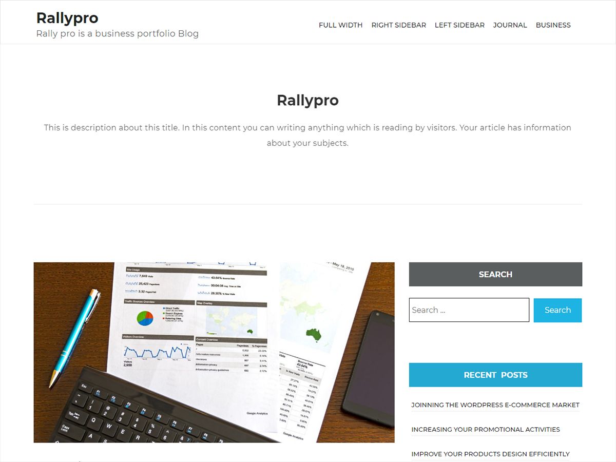 rallypro free wordpress theme