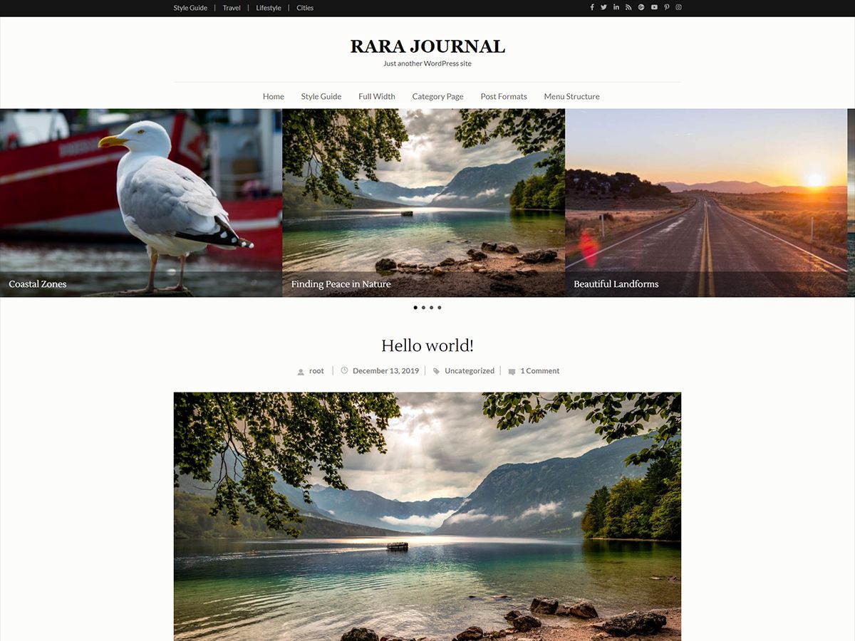 rara-journal free wordpress theme