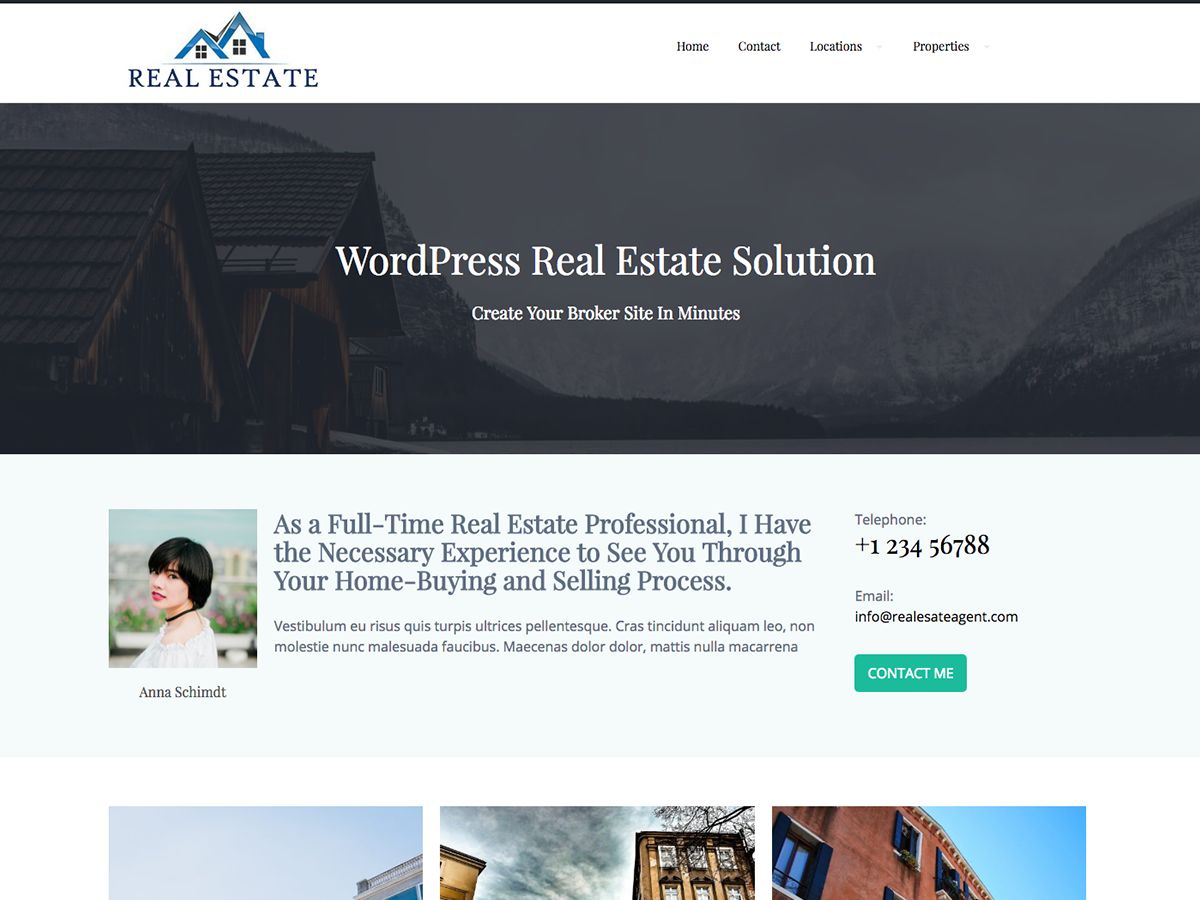 real-estate-agent free wordpress theme