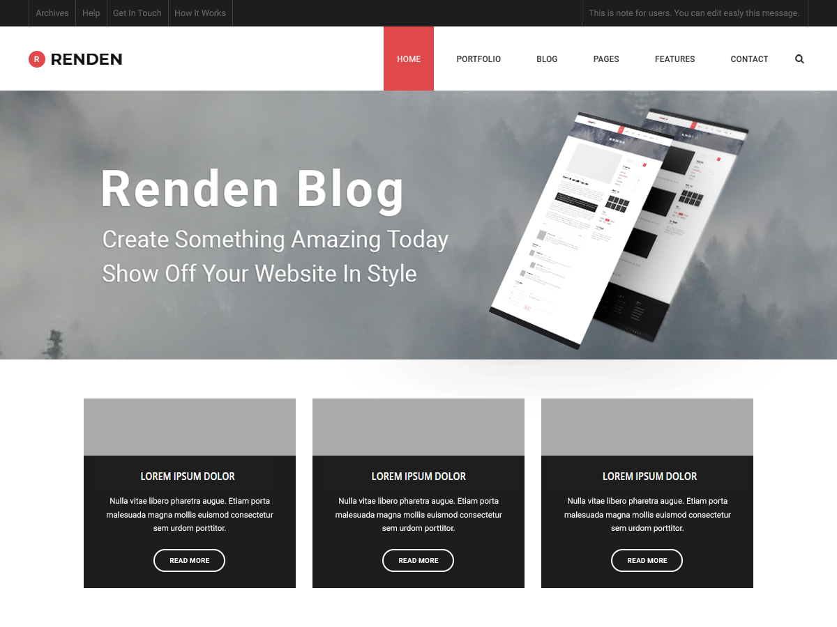 renden-blog free wordpress theme