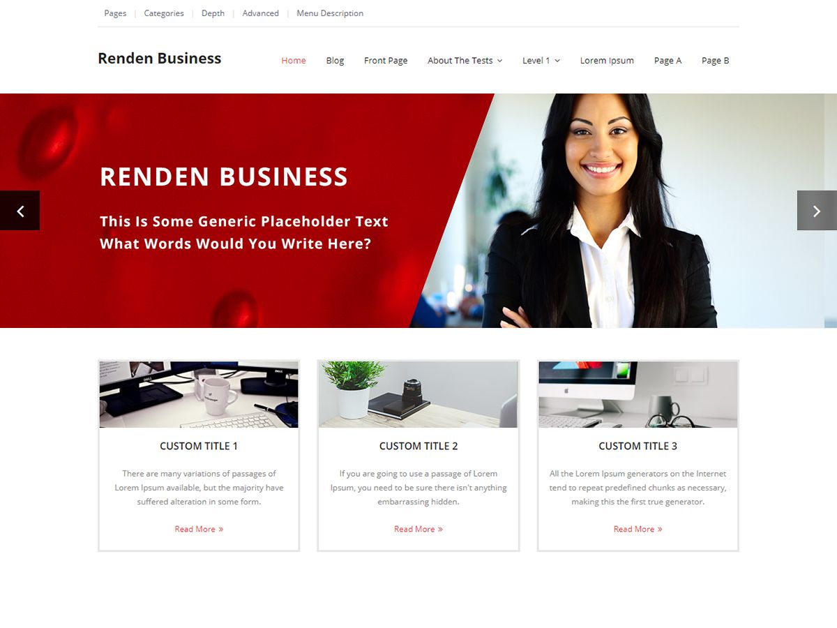 renden-business free wordpress theme