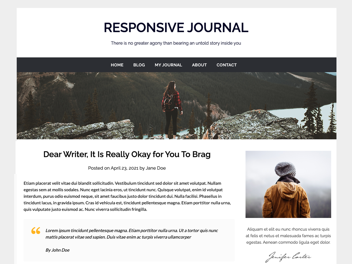 responsive-journal free wordpress theme