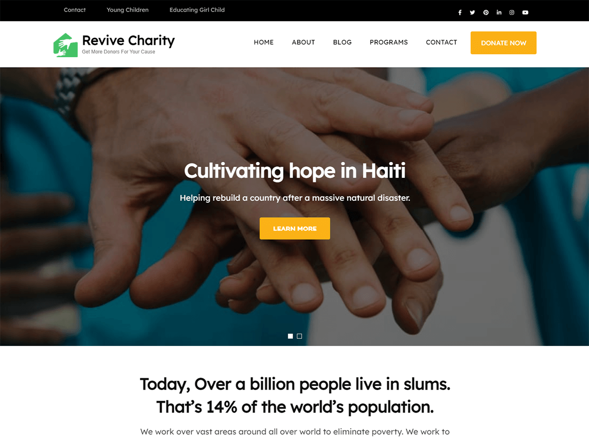 revive-charity free wordpress theme