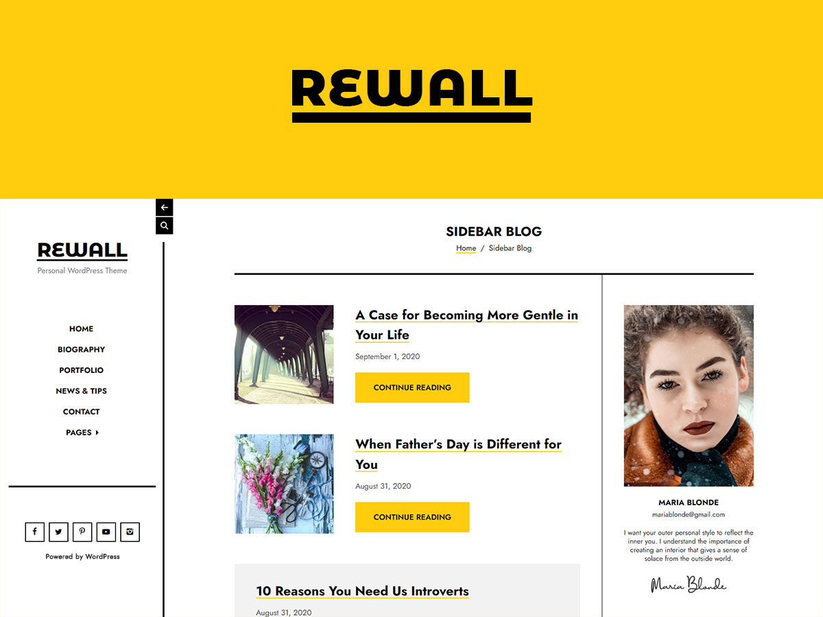 rewall free wordpress theme