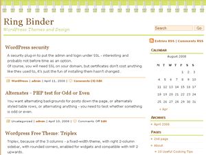ringbinder free wordpress theme