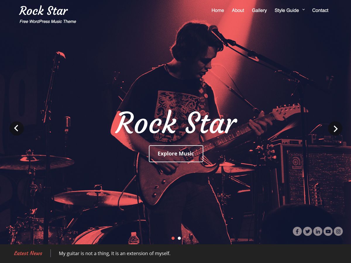 rock-star free wordpress theme