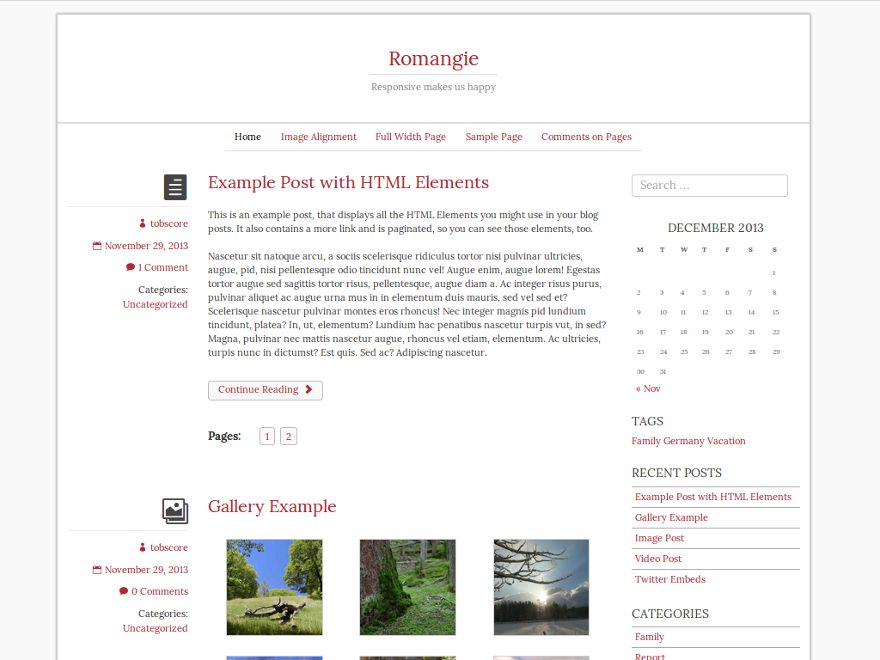 romangie free wordpress theme