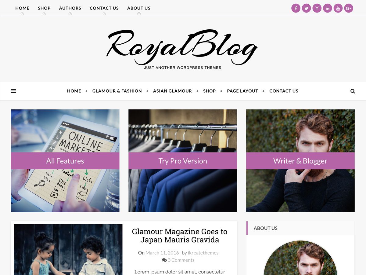 royal-blog free wordpress theme