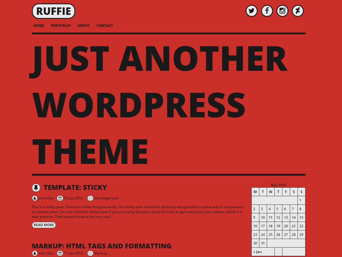 ruffie free wordpress theme