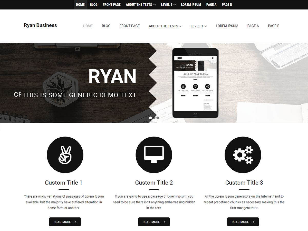 ryan-business free wordpress theme