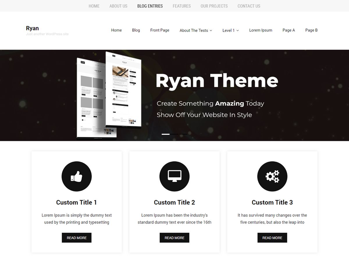 ryan-minimal free wordpress theme