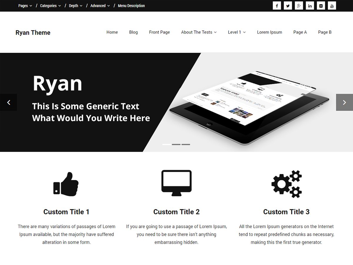 ryan free wordpress theme