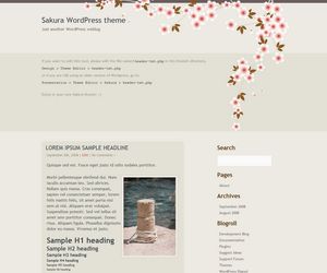 sakura free wordpress theme