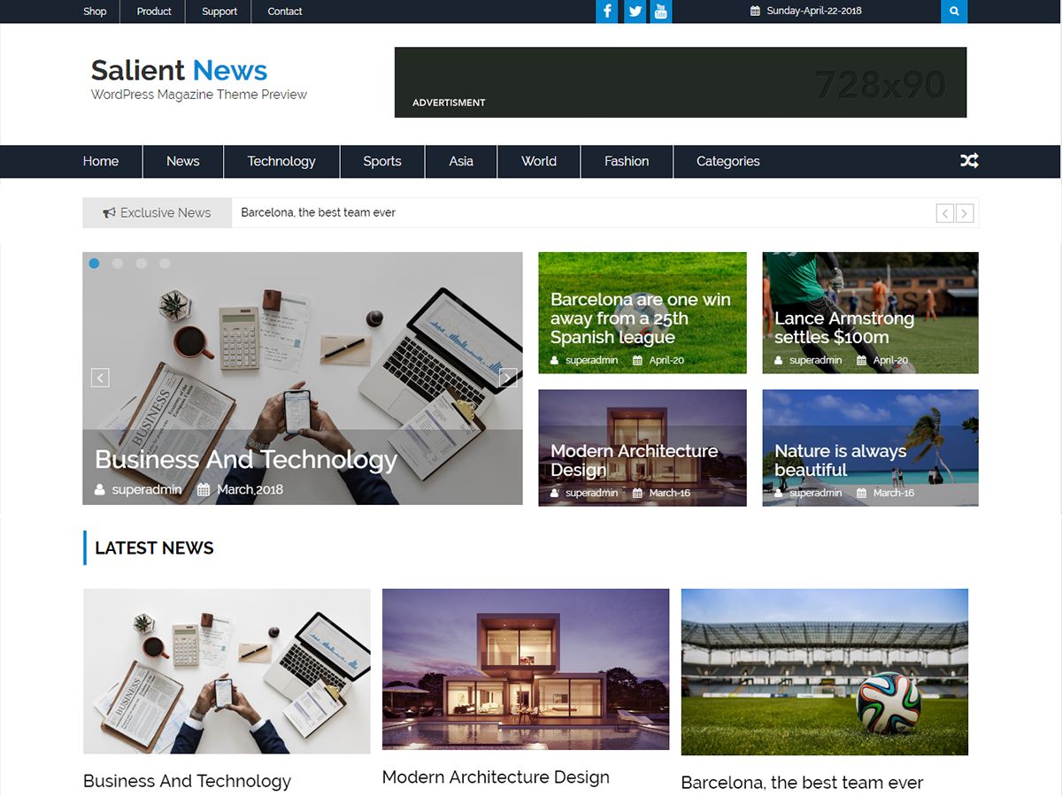 salient-news free wordpress theme