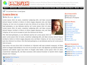 sandfish free wordpress theme