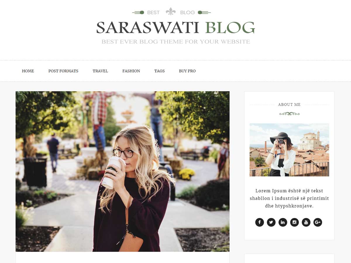 saraswati-blog free wordpress theme