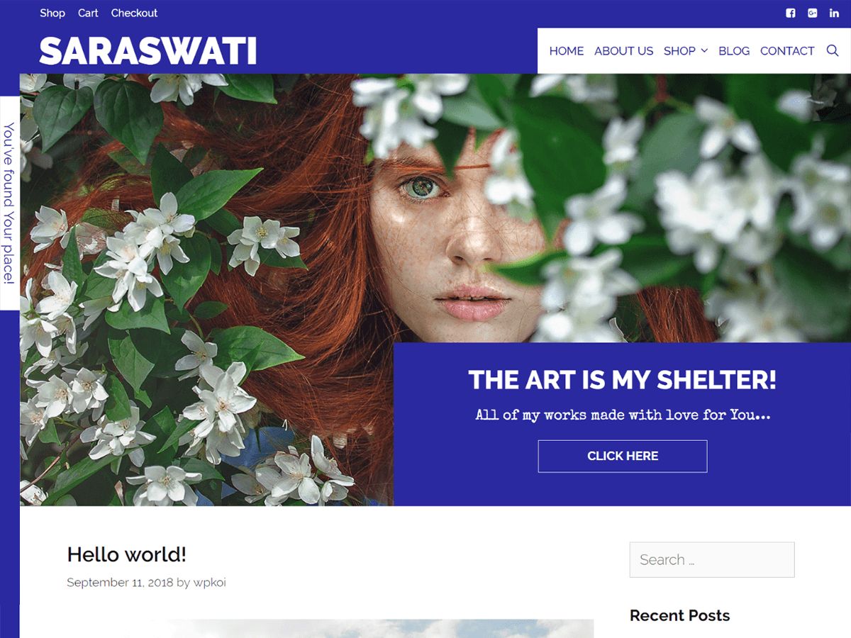 saraswati free wordpress theme