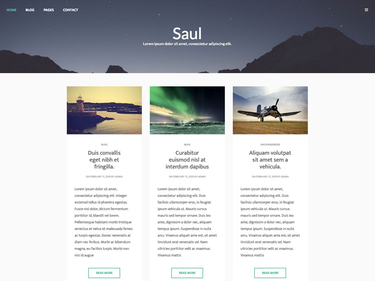 saul free wordpress theme