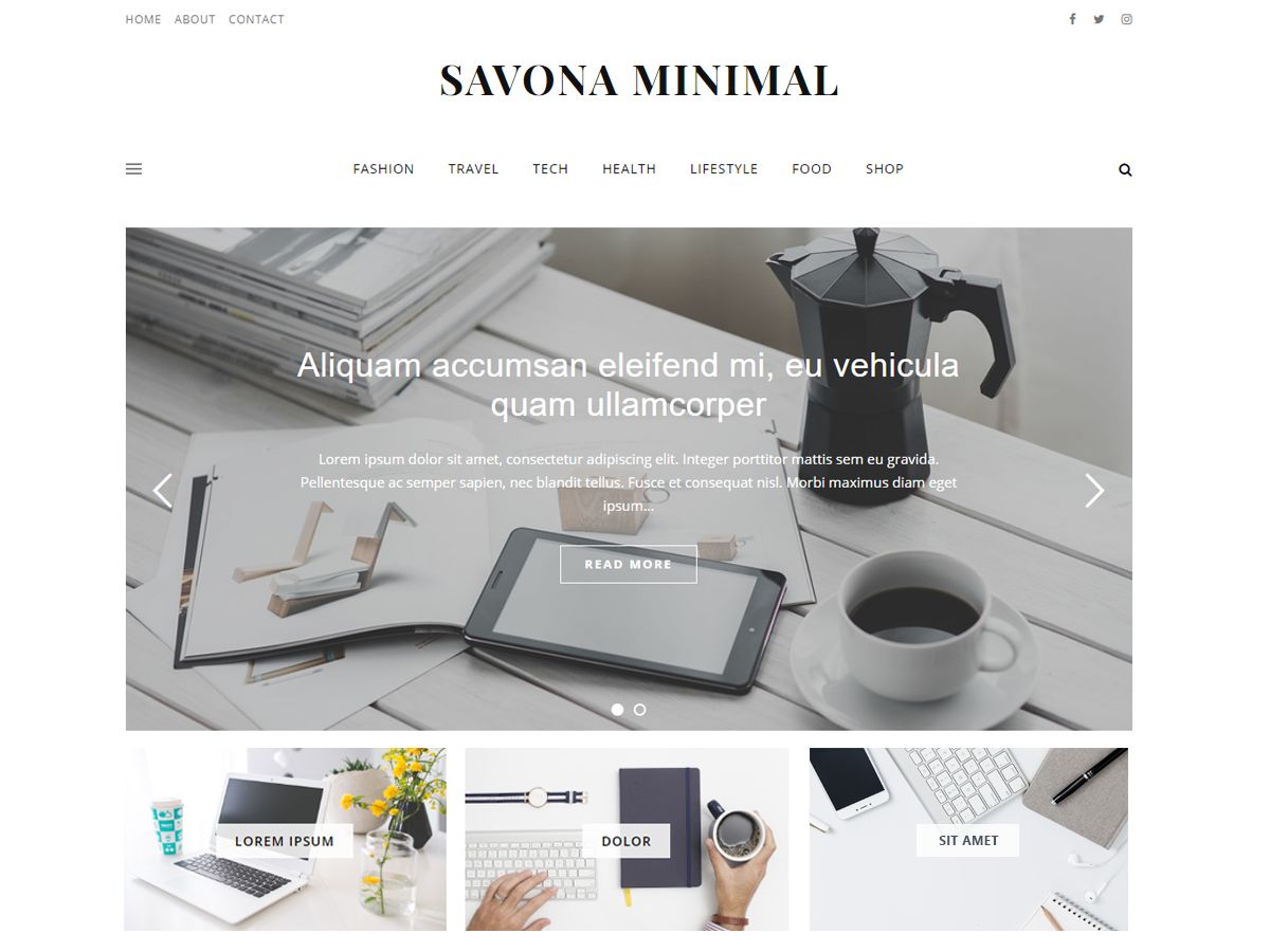savona-minimal free wordpress theme
