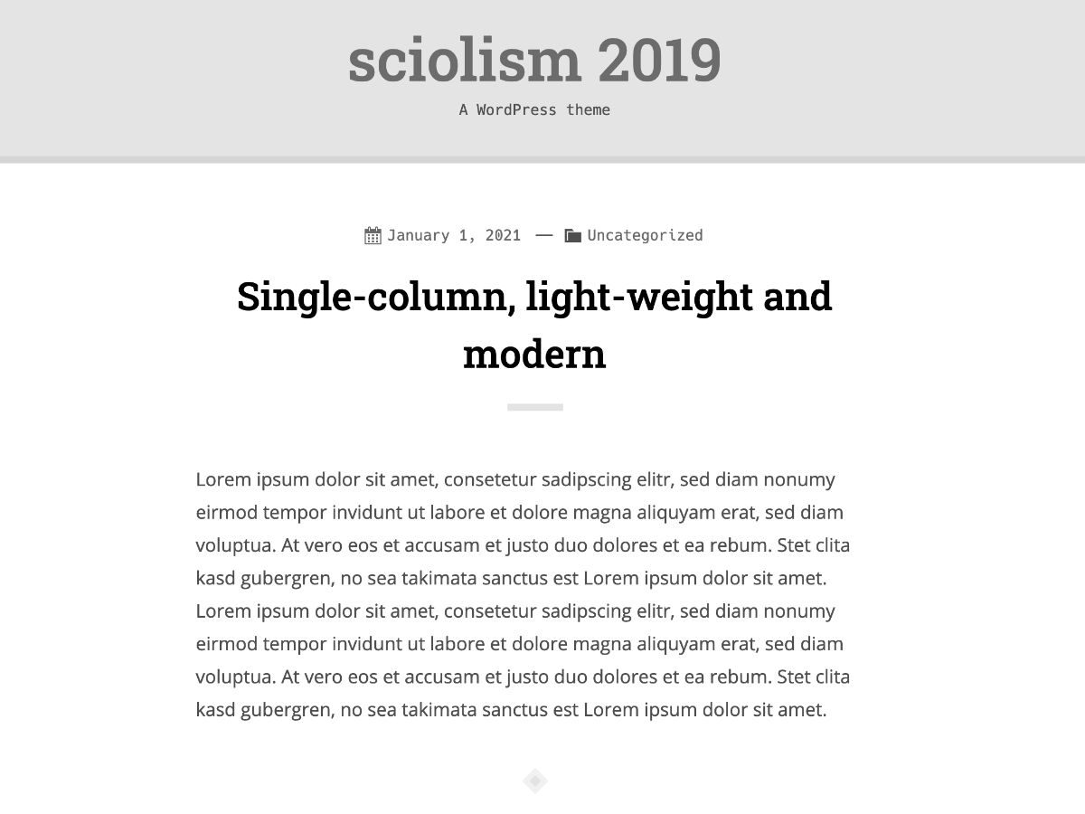 sciolism-2019 free wordpress theme