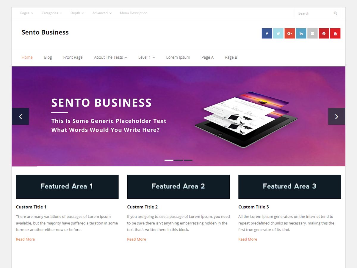 sento-business free wordpress theme