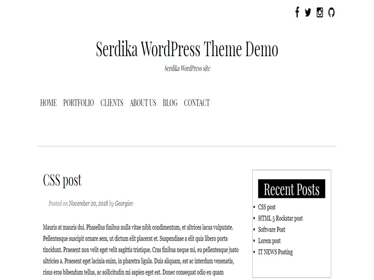 serdika free wordpress theme