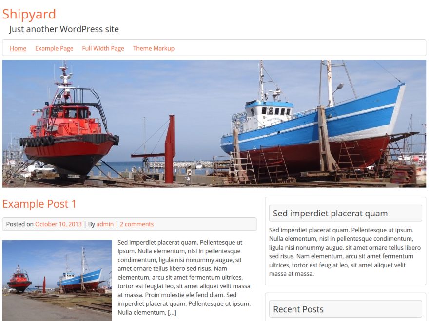 shipyard free wordpress theme